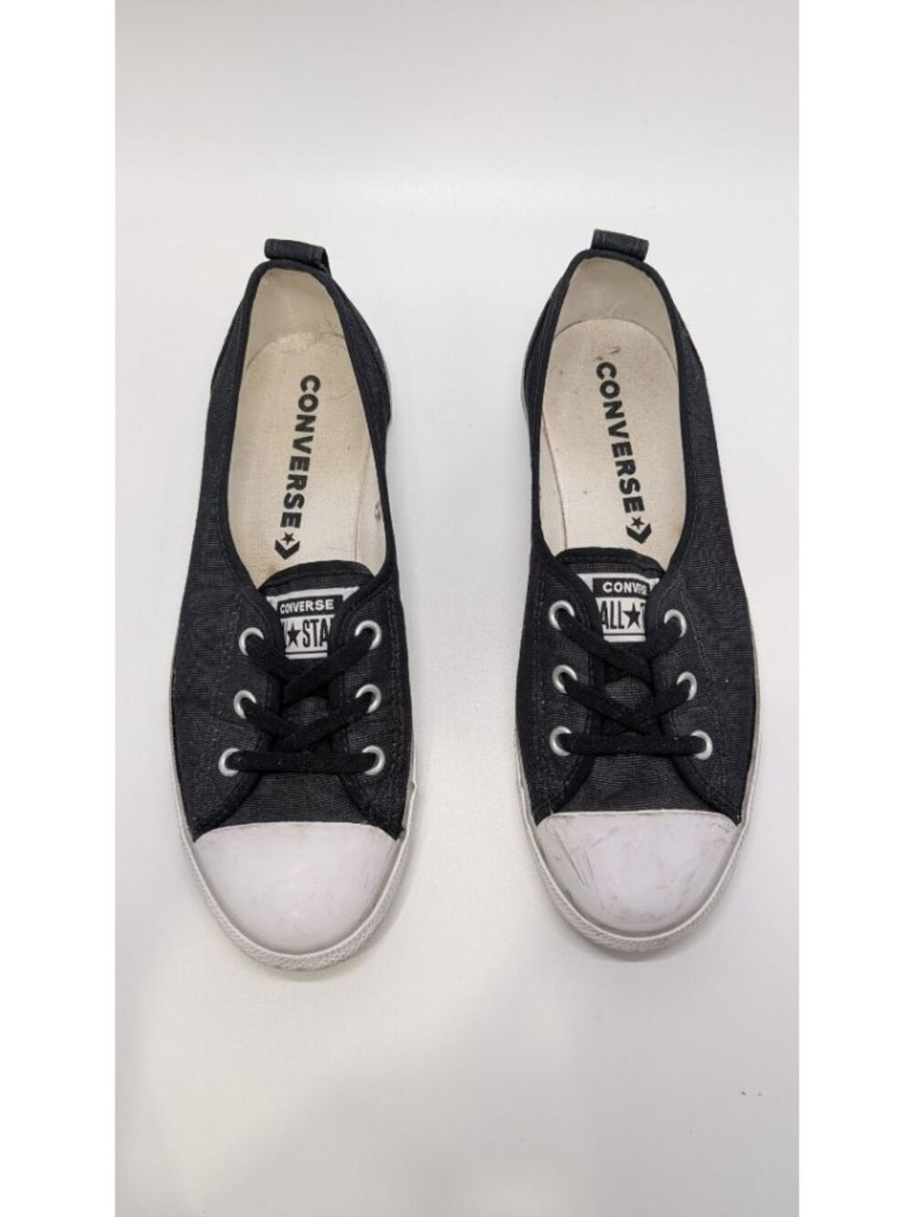 Converse All-Star Black Striped Ballet Lace Sneakers - Picture 5 of 8